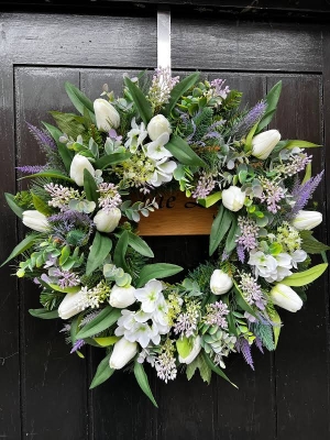 Spring door wreath