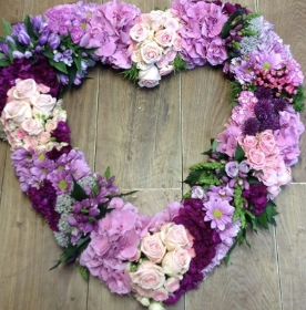 Grouped Lilac and Pink Heart