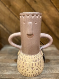 Taupe Aztec vase