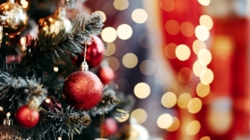 Christmas florist choice table arrangement