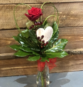Red Rose in a Vase