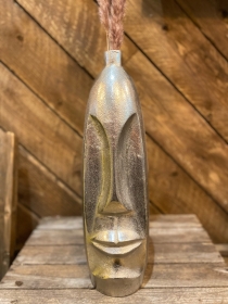 Silver finish face vase
